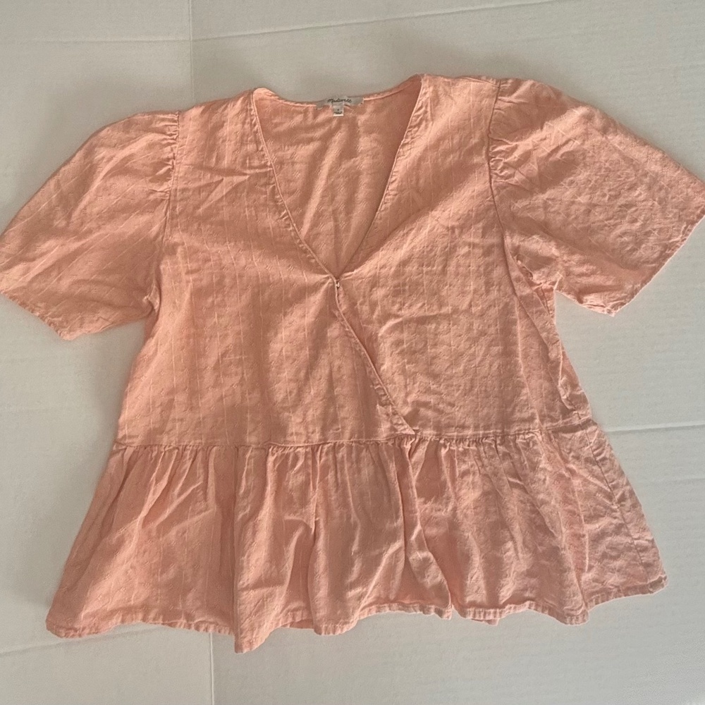 Madewell Crossover Peplum Top